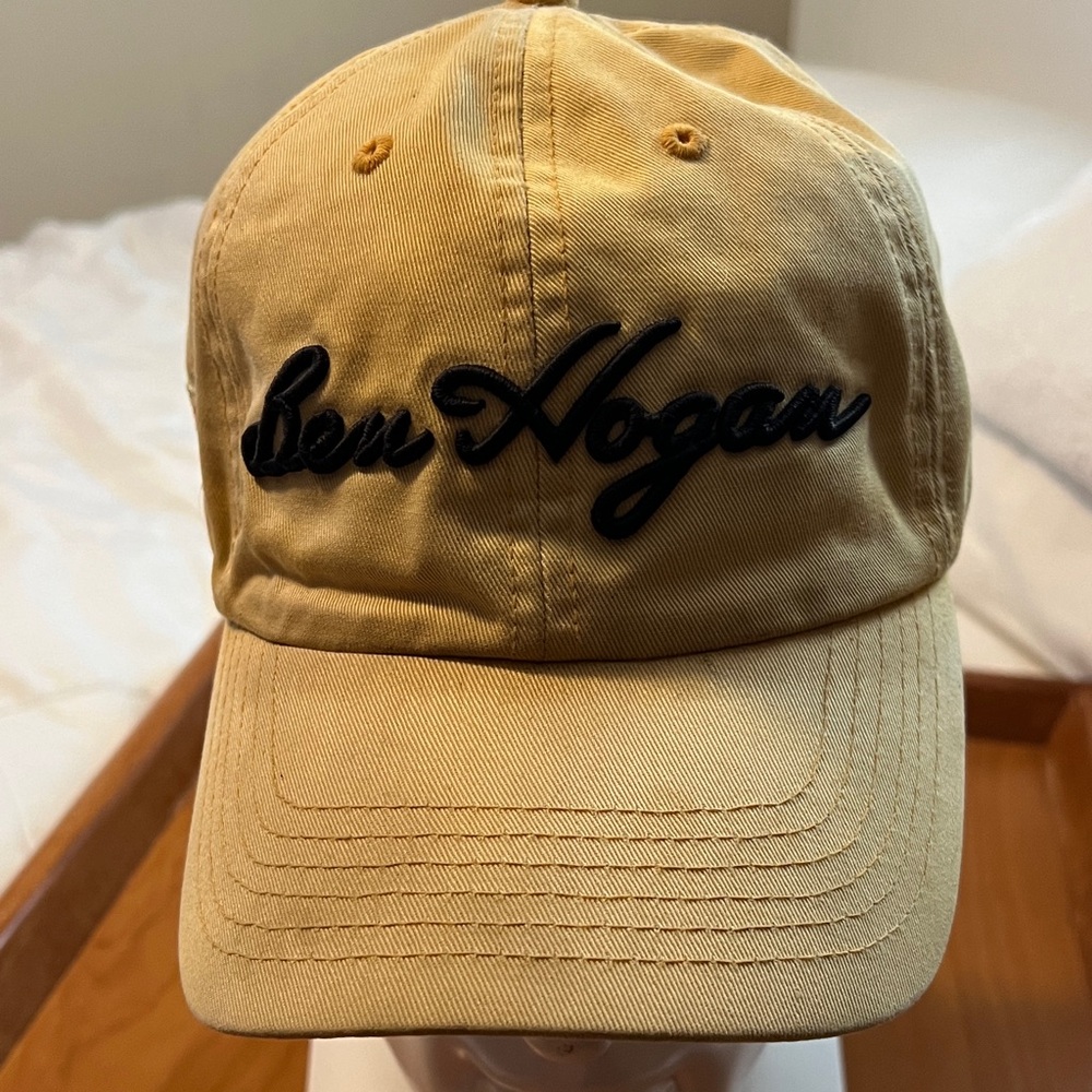 Ben Hogan Tan Baseball Cap with Black Script